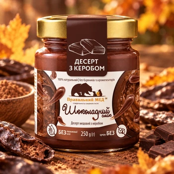 Мед с керобом. Шоколадный десерт ТМ Правильный мед с/б 250г