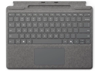 Чохол-клавіатура для планшета Microsoft Surface Pro Keyboard QWERTZ Platinum (з тачпадом, з підсвіткою, німецька розкладка) (8XA-00242) - Б/В