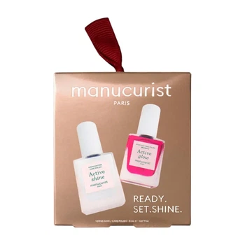 Zestaw Manucurist Tiny but Shiny Lakier do paznokci Shine Icy 8 ml + Lakier do paznokci Glow Blueberry 8 ml (3662263220587)