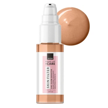Тональний флюїд бустер сяйва для обличчя Avon 5 в 1 з SPF30 відтінок 1,5