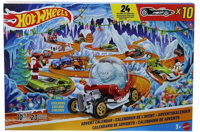 Zestaw Hot Wheels kalendarz adwentowy z 10 autkami i akcesoriami (JLG41) (0194735363384)