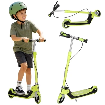 Самокат для детей двухколесный Trike Fix LED складной двойные тормоза Neon Green (5903039772083)