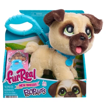 М'яка іграшка Furreal Poop-A-Lots Мопс 19 см із повідцем і совочком