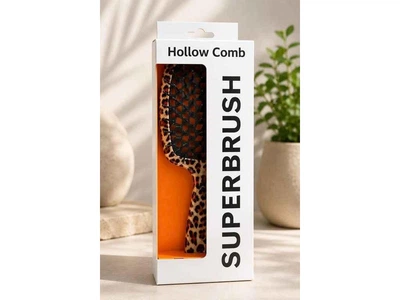Гребец Супер Браш EСТЕТ Hollow Comb ЛЕО черный силіконовий ворс 21*9*5 см