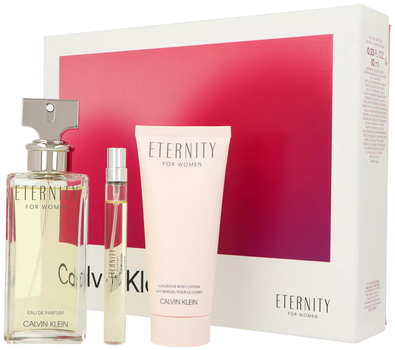 Zestaw damski Calvin Klein Eternity Woda perfumowana 100 ml + Miniaturka Woda perfumowana 10 ml + Balsam do ciała 100 ml (3616306728233)