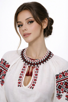 Колье-силянка из чешского бисера HatynkaUA Necklace ожерелье ручной работы к вышиванке (SUN999_34)