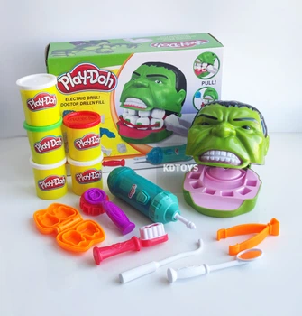Ігровий набір пластилін Play-Doh Містер зубастик Халк Стоматолог Дантист Тісто для ліплення