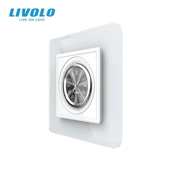 Настенные механические часы LIVOLO, белая глянцевая стеклянная рамка 2.5D
