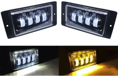 Противотуманные LED фары 70W Ваз 2110, 2111, 2112, 2114, 2115 ПТФ 7 линз 2 режима желтый белый
