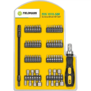 Набір біт Fieldmann з викруткою 58 ел. FDS 1010-58R (8590669136124)