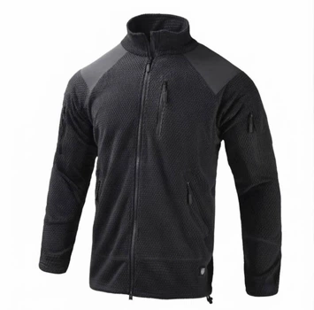 Мужская флисовая кофта Han-Wild Grid Fleece из вафельного флиса/соты с защитными нейлоновыми накладками, размер L, Черный