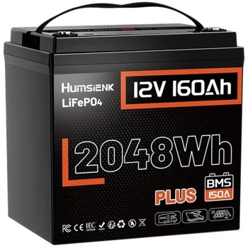 Акумулятор Humsienk LiFePO4 PLUS 160Ah 150A BMS 12 V (HS12V160AH150PLUS)