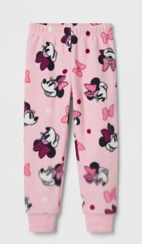 Дитячі теплі піжамні штани з принтом minnie mouse (4–5 років, зріст 110 см)