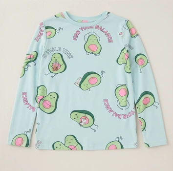 Дитяча тепла піжамна кофта з принтом авокадо primark (розмір 11-12 років / 152 см)