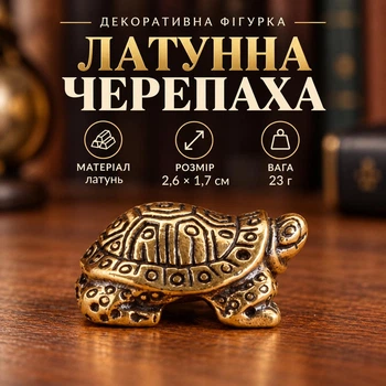 Декоративная латунная фигурка «Черепаха» 2,6×1,7 см, 23 г