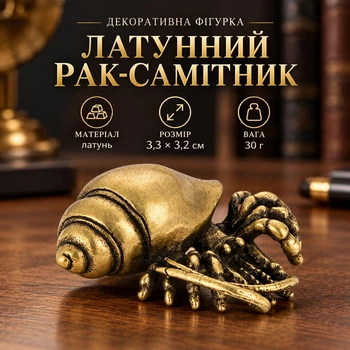 Латунная фигурка «Рак-отшельник» 3,3×3,2 см, 30 г