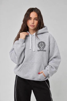 Утеплене худі KristyStyle пд12342 сіре 140