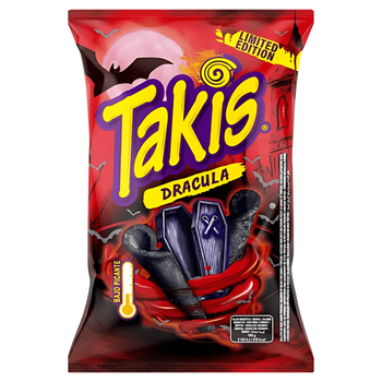 Лимитированные черные чипсы Takis Dracula Halloween Limited Edition 100 г