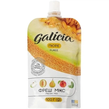 Детское пюре Galicia Фреш микс со вкусом дыни и мяты 100 г