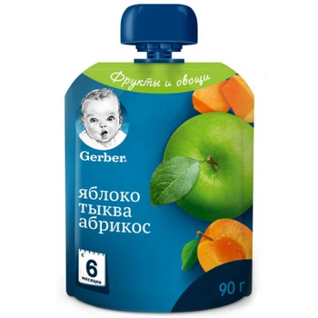 Дитяче пюре Gerber Яблуко Гарбуз Абрикос 90 г