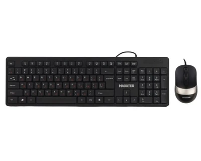 Комплект KMS-CM-03-UA, Black, USB, клавиатура (мембранная) Maxxter (teh0034563)