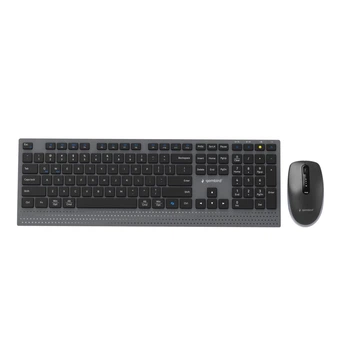 Комплект клавіатура + миша Gembird KBS-WPS-02 бездротовий US розкладка Black (8716309136891)