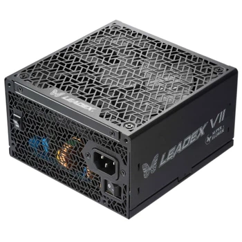 Блок живлення 1300 Вт, Super Flower LEADEX VII XG, Black, модульний, 80+ Gold, Active PFC, 14 см FDB, 4xMolex / 12xSATA / 1x16-pin / 4x6+2-pin / 2x4+4-pin / 1x20+4-pin, захист OVP/OCP/OPP/SCP/UVP/OTP/NLO/SIP, ATX3.1 (SF-1300F14XG)