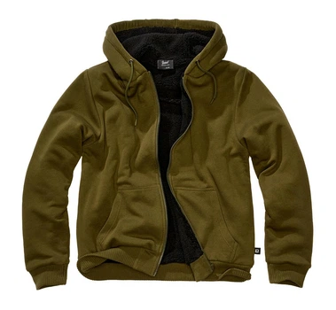 Кофта Brandit Sweatjacket Teddylining XXL олива (5038.15001.XXL)