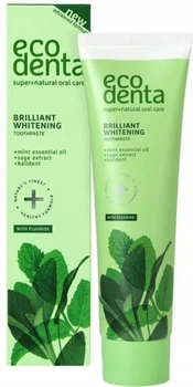 Зубна паста Ecodenta Green Line Brilliant Whitening відбілювальна 100 мл (4770001333808)