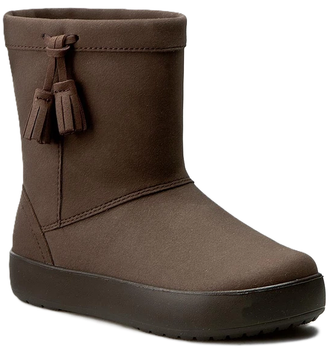 Дитячі крокси чоботи для дівчинки Crocs Lodgepoint Boot K Brown (27-28, коричневий)