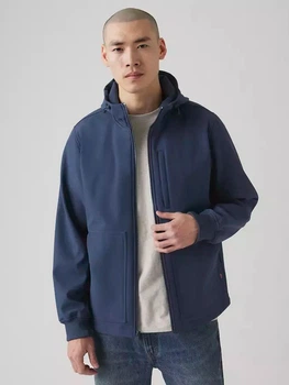 Куртка демисезонная с капюшоном мужская Levi`s 001K40001(Dress Blues-Blue) XL Темно-синяя (198402914909)