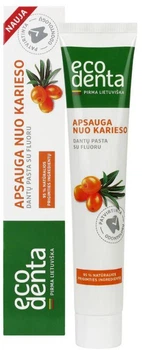 Pasta do zębów Ecodenta Basic Cavity Protection przeciw próchnicy z olejem rokitnikowym 75 ml (4770001001899)