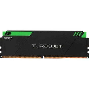Модуль пам'яті AGI DDR5 16Gb TurboJet 6000MHz Black & Green (AGI6AVG16UD858-SR)