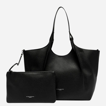 Zestaw (torebka shopper + kosmetyczka) damski skórzany Gianni Chiarini BS-9720-RNGDBL-T.U.-001 Czarny (800070360590)