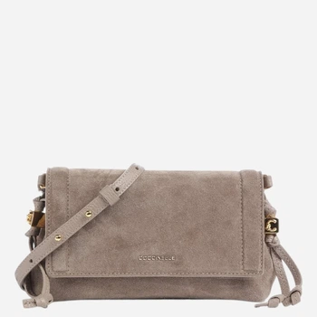 Torebka crossbody damska zamszowa Coccinelle E5VCB550101-N59 Beżowa (800070363448)