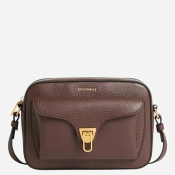 Torebka crossbody damska skórzana Coccinelle E1MF6150201-R49 Ciemnobrązowa (800070363460)