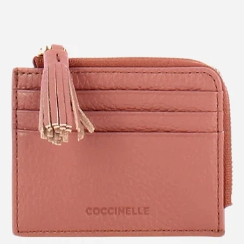 Etui na karty damskie skórzane Coccinelle E2MU0128901-P55 Jasnokoralowe (800070363562)