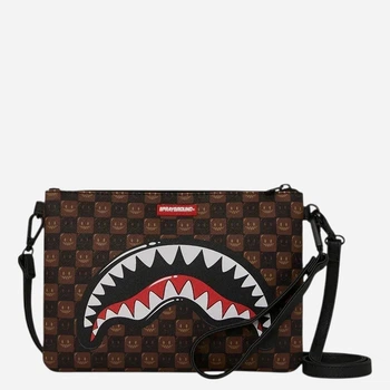 Сумка крос-боді через плече зі штучної шкіри Sprayground 910B9307NSZ Коричнева (800070365365)