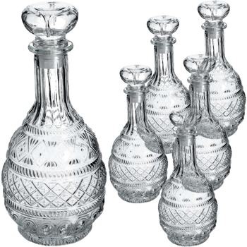 Графін з пробкою Kadax Nance скляний 6 × 1 л (5903699493359)