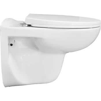 Подвесной унитаз Grace Rio Rimless овальный, с сиденьем Soft-Close, белый глянцевый (WH8005)