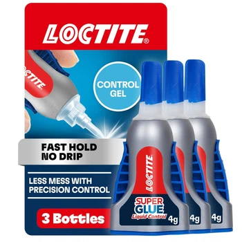 Гелевий суперклей універсальний Loctite, прозорий швидкосохнучий ціаноакрилатний клей (3 шт)