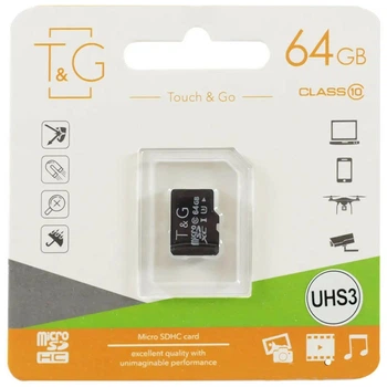 Карта пам'яті microSDXC 64GB T&G Class 10 UHS-I (TG-64GBSDCL10-00)
