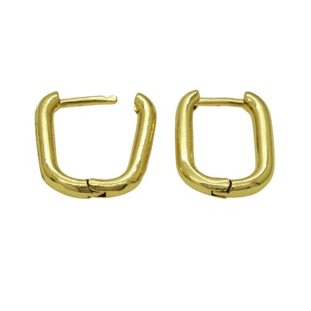 Серьги Huggie, Латунь с покрытием 18 kt, 17,5х12х3 мм Polimex