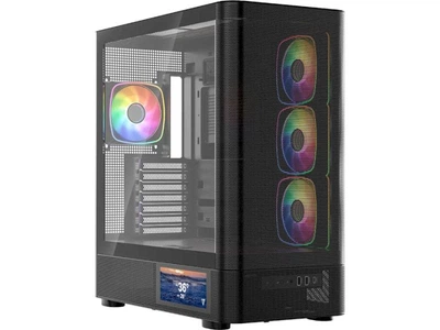 Корпус MODECOM VOLCANO AQ400 ARGB MIDI BLACK (MC-A-AQ400-4FA-B)