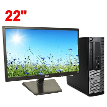 Комплект ПК: Dell OptiPlex 790 SFF / Intel Core i3-2125 (2 (4) ядра по 3.3 GHz) / 8 GB DDR3 / 320 GB HDD / Intel HD Graphics 3000 + Монитор LG Flatron E2242C / 22" (1920x1080) TN / VESA 75x75 б/у