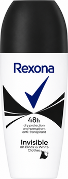 Кульковий антиперспірант Rexona Invisible Black & White 50 мл (59095644)