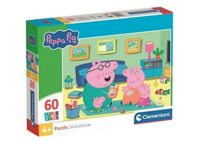 Пазл Clementoni SuperСolor: Свинка Пеппа та її сім'я, Свинка Пеппа (SuperСolor - Peppa Pig Puzzle - 60 pcs.), 60 ел. (26312)