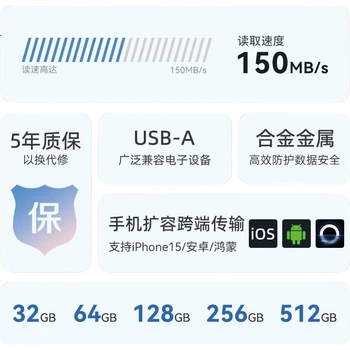 Флеш-накопичувач PHILIPS 32 ГБ Type-C USB 3.2 з двома інтерфейсами для телефону, 61UT-F сріблястого кольору, високошвидкісний двоцільовий USB-накопичувач з двома головками, сумісний з Android, Apple та ноутбуками
