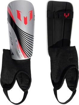 Щитки футбольні дитячі Adidas Messi Match розмір S Сріблясті (4068809781106)