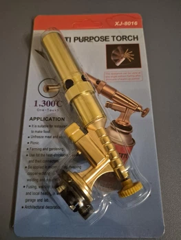 Горелка газовая MULTI PURPOSE TORCH XJ-8016 с пьезоподжигом и регулятором